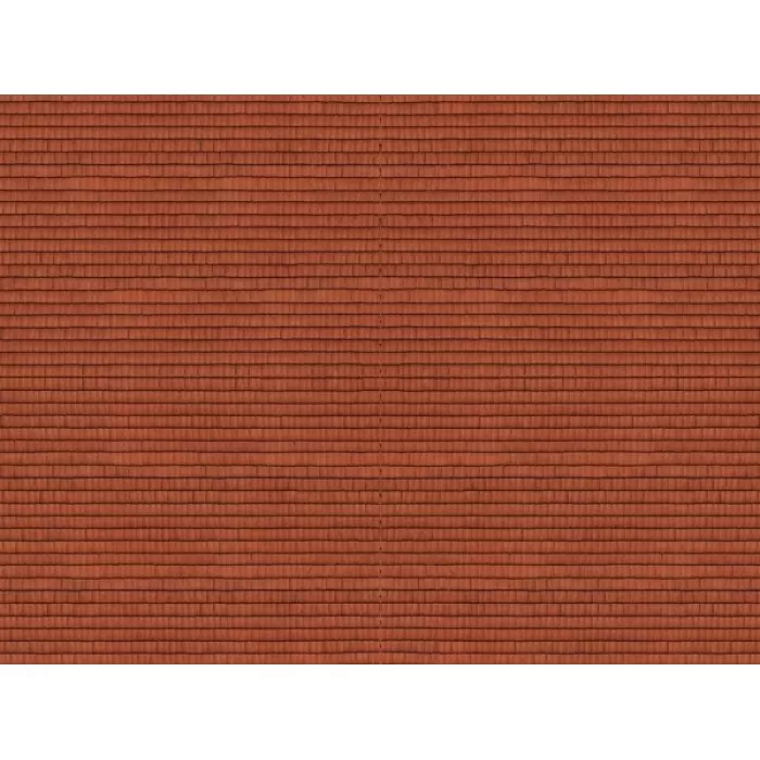 Roof Tile textured cardboard Red Tile N gauge