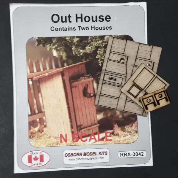 Outhouse outside toilet N gauge x2 OMK 3042