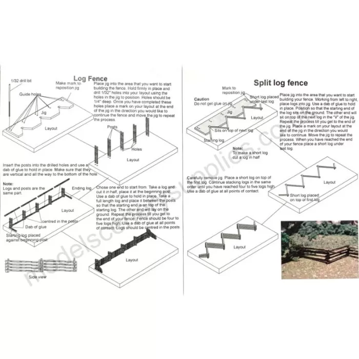 Log Fence N gauge OMK 3082