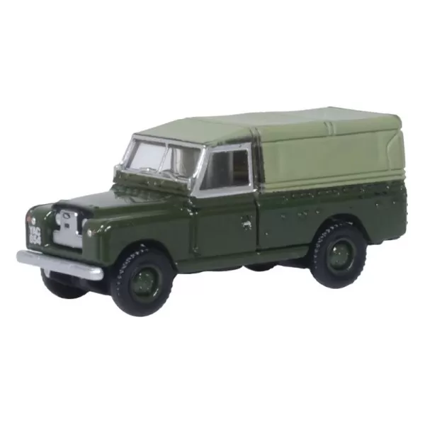 Land Rover Series 2 LWB Canvas Bronze Green TT 1:120 Scale  Oxford Diecast 120LAN2011