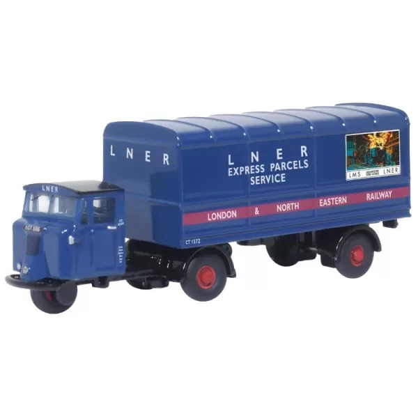 Scammell Mechanical Horse Van Trailer LNER TT 1:120 Scale  Oxford Diecast 120MH004