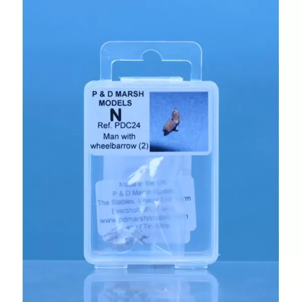 Man with Wheelbarrow Unpainted N Gauge