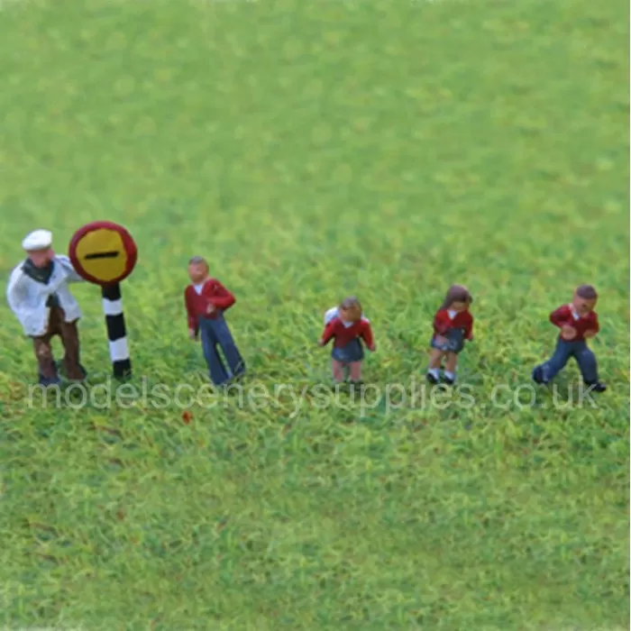 School Children and Crossing patrol N Gauge PDX57