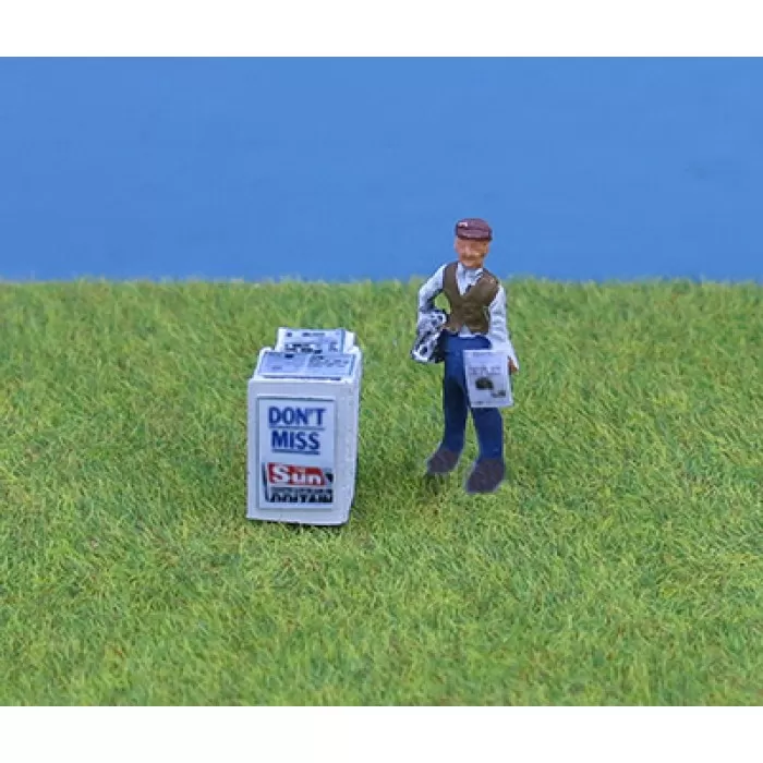 Newspaper Stand and Seller OO