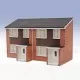1960s Low Relief Semi-Detached House Fronts  Peco LK-212