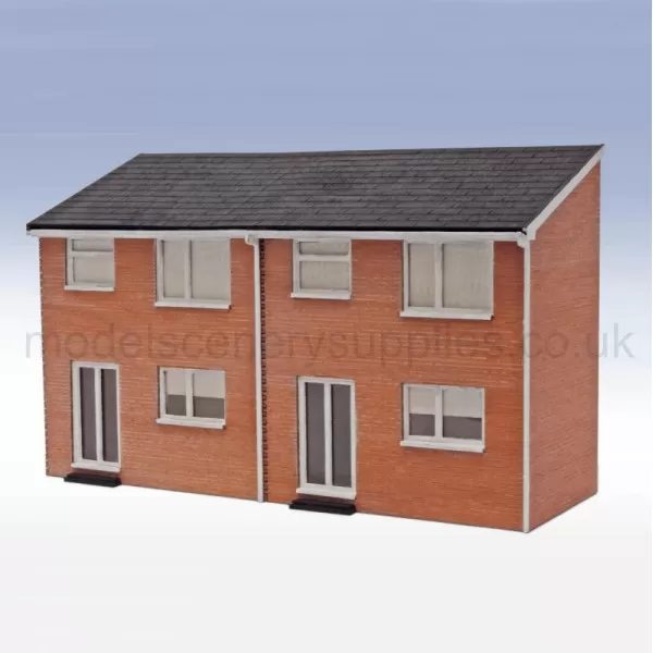 1960s Low Relief Semi-Detached House Backs Peco LK-213