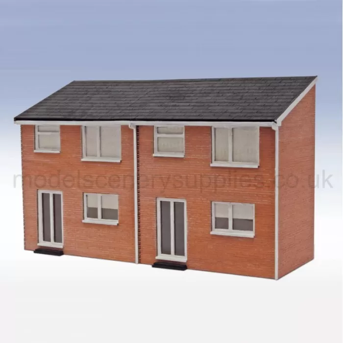 1960s Low Relief Semi-Detached House Backs Peco LK-213