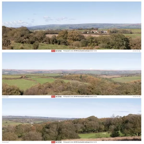 Backscene Countryside Landscape Peco SK-P04