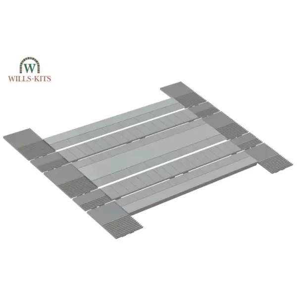 Modern Level Crossing Road Bed OO Wills SSM319