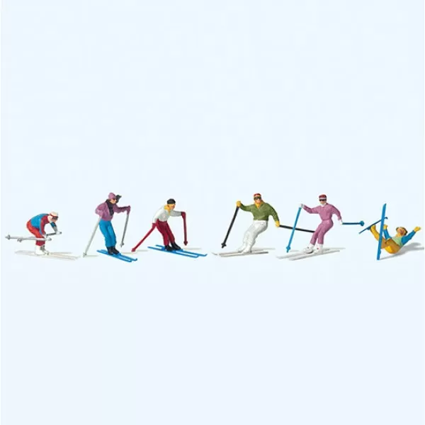 Downhill Skiers OO Preiser 10313