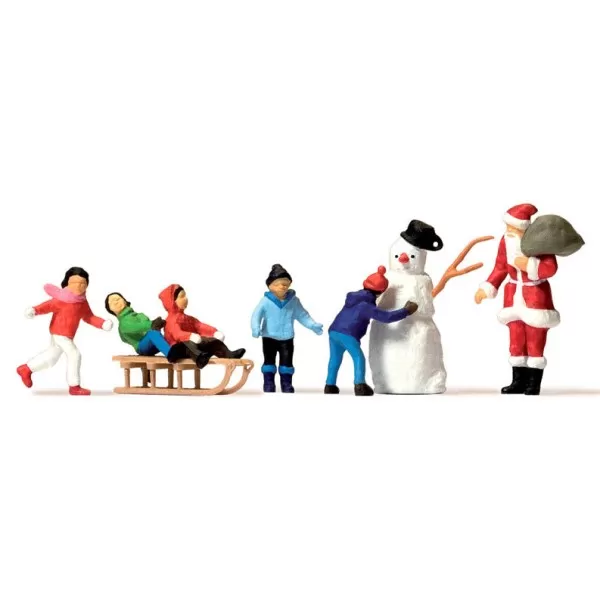 Christmas Outside Children Scene OO