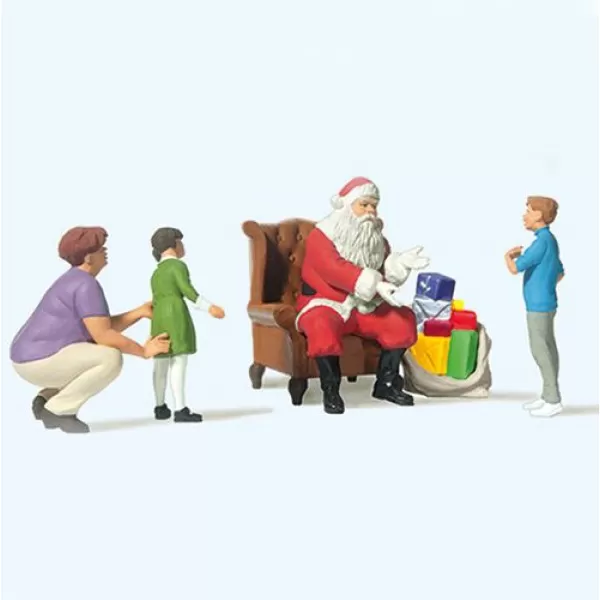 Father Christmas and children Scene OO Preiser 10763