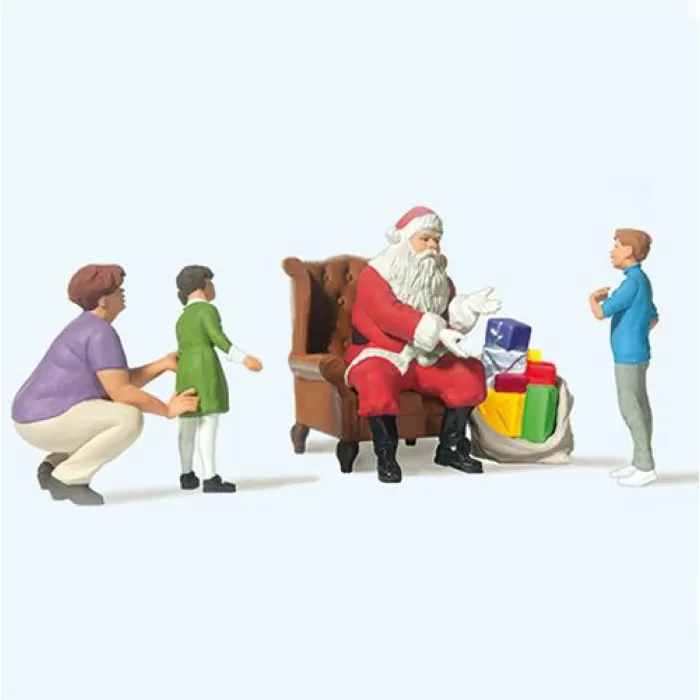 Father Christmas and children Scene OO Preiser 10763