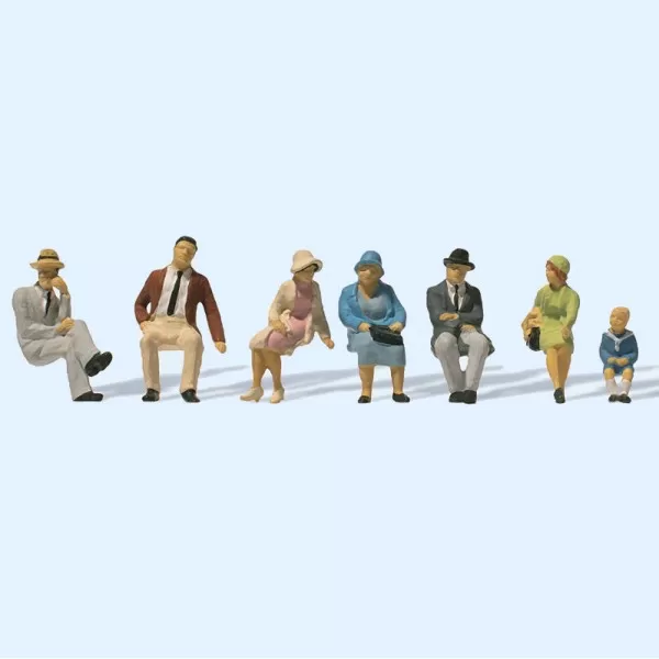 1930s Sitting People OO Preiser 12444