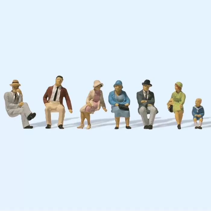 1930s Sitting People OO Preiser 12444