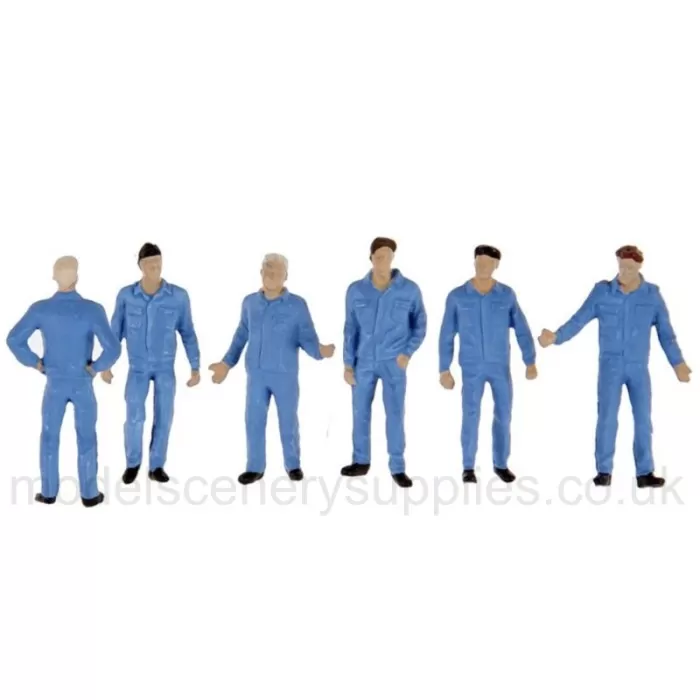 Workers or Mechanics in Blue Outfits OO Preiser 14031