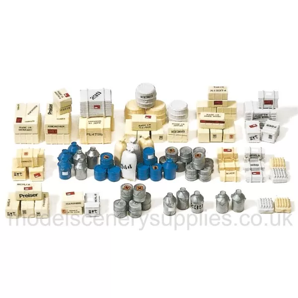 Barrels, Crates and Boxes Cargo OO Preiser 17100