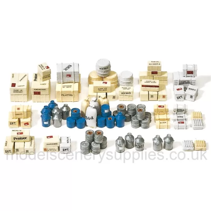 Barrels, Crates and Boxes Cargo OO Preiser 17100
