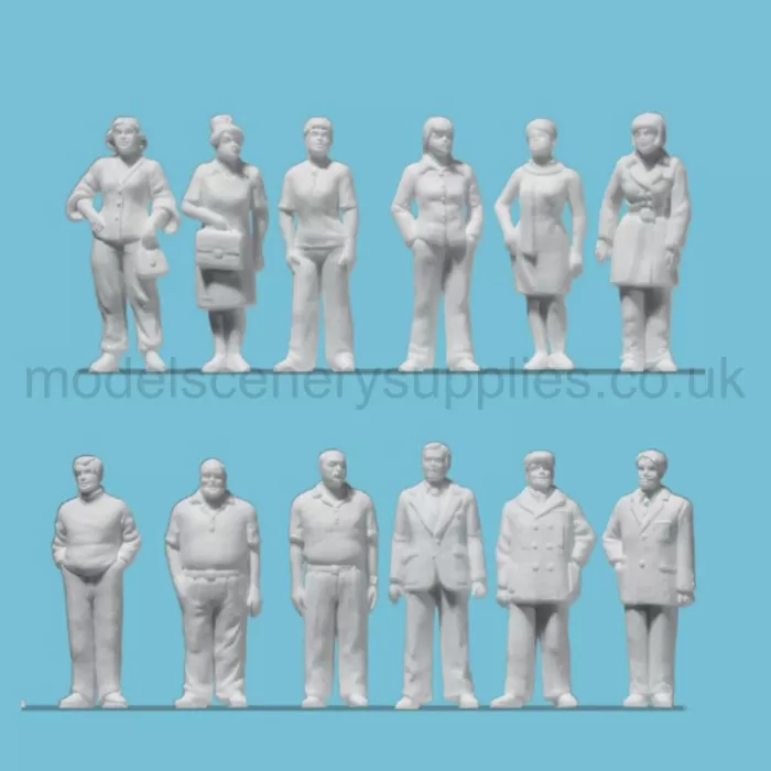 White Architectural Figures Standing  Scale 1:50 Preiser 68291