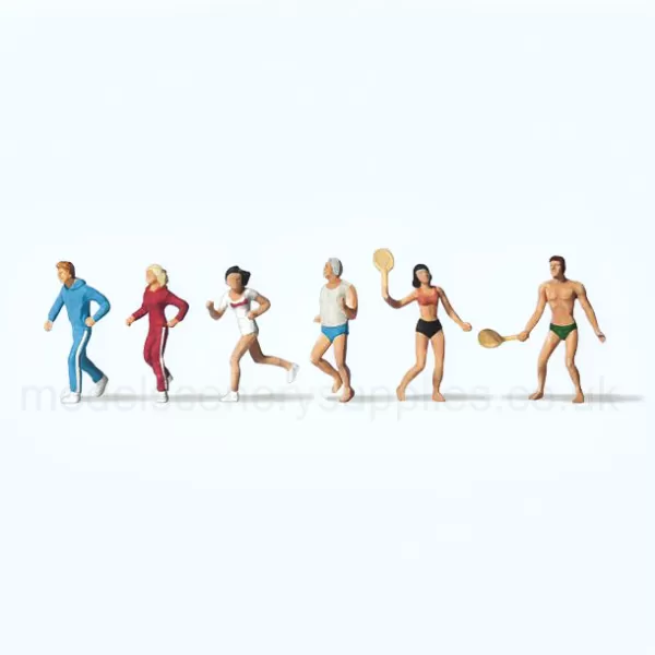 Joggers and Badminton Players N Gauge  Preiser 79076