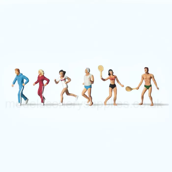 Joggers and Badminton Players N Gauge  Preiser 79076