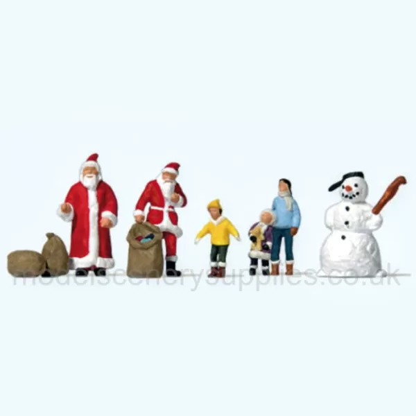 N gauge Father Christmas snow figure set