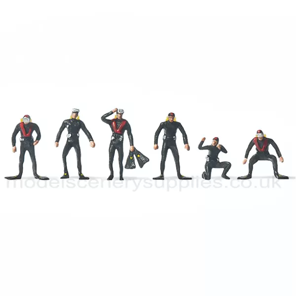 Divers and Frogman N gauge Preiser 79088