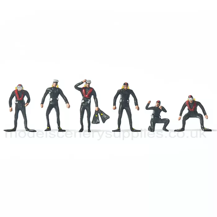 Divers and Frogman N gauge Preiser 79088