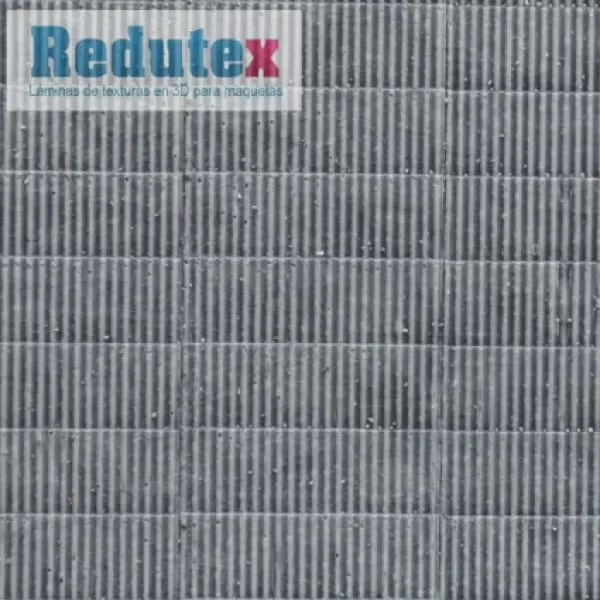 Tin Roof Textured 3D Sheet N Gauge Grey Corrugated Tin Redutex 160TI111