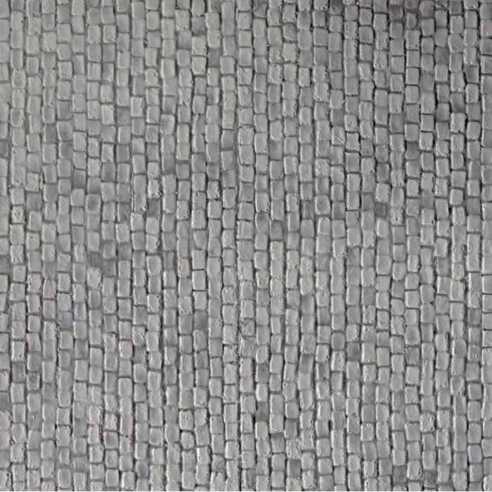 Stone Setts Cobblestone Road Textured 3D Sheet Gauge 1 Stone Setts 1:32 Redutex 032AD111