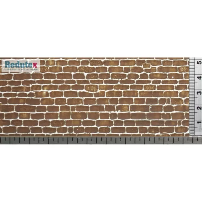 Stone Block Textured 3D Sheet Brown Gauge 1 Scale 1:32 Redutex 032BS213