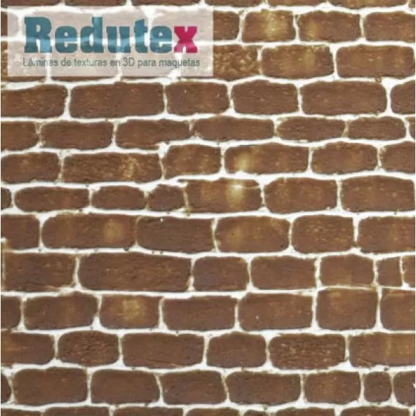 Stone Block Textured 3D Sheet Brown Gauge 1 Scale 1:32 Redutex 032BS213