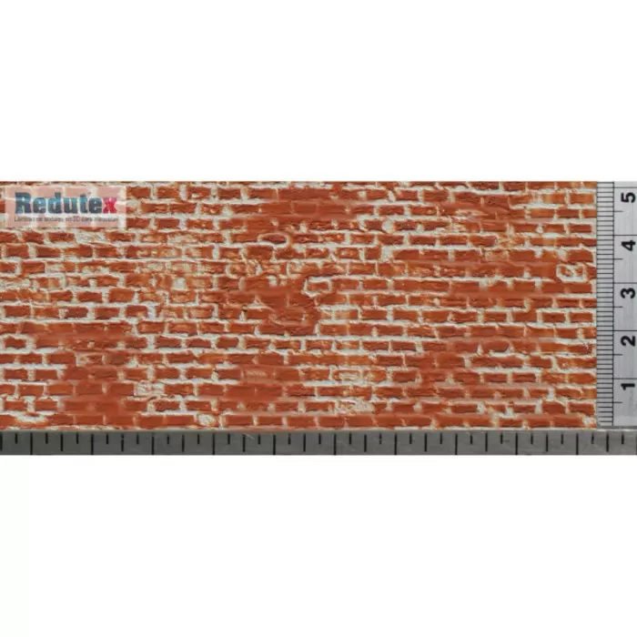 Brick Textured 3D Sheet Gauge 1 Old Red Brick Scale 1:32 Redutex 032LV712