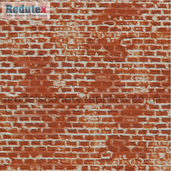 Brick Textured 3D Sheet Gauge 1 Old Red Brick Scale 1:32 Redutex 032LV712