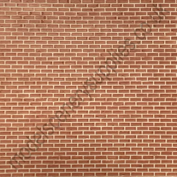 Brick Textured 3D Sheet O Gauge Plain Bond Red Brick Scale 1:43 Redutex 043LD112