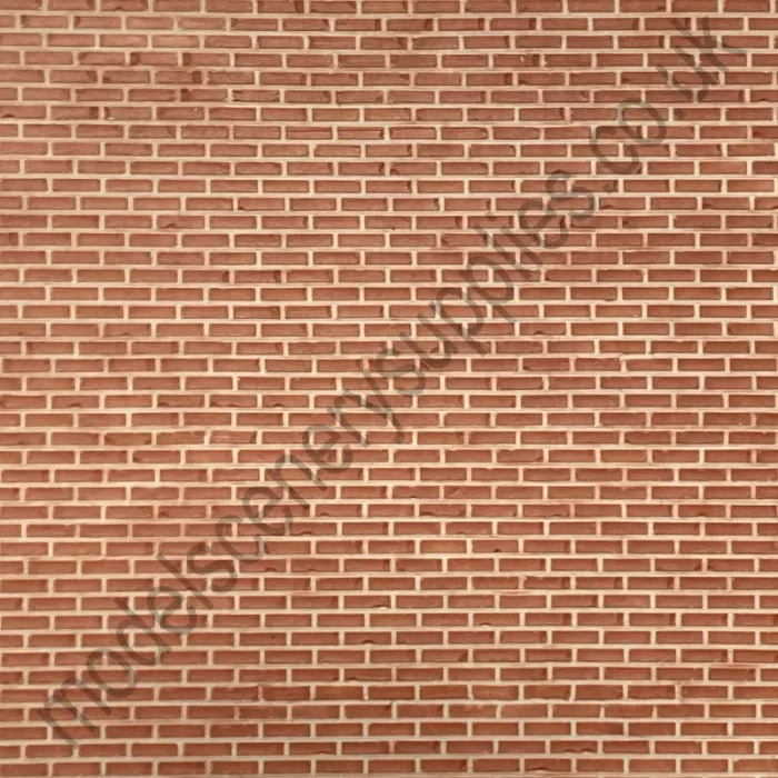 Brick Textured 3D Sheet O Gauge Plain Bond Red Brick Scale 1:43 Redutex 043LD112