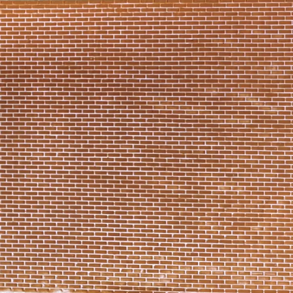 Brick Textured 3D Sheet O Gauge Plain Bond Red Brick Scale 1:43 Redutex 043LD112