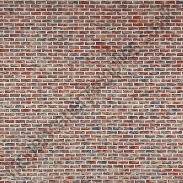 Brick Textured 3D Sheet O Gauge Plain Bond Red Brick Scale 1:43