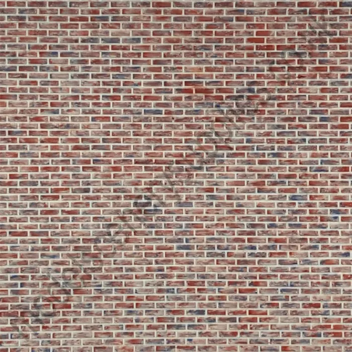 Brick Textured 3D Sheet O Gauge Plain Bond Red Brick Scale 1:43