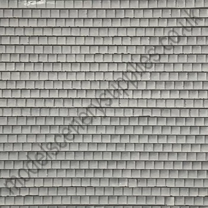 Slate Textured 3D Sheet O Gauge Grey Square Slate 1:43
