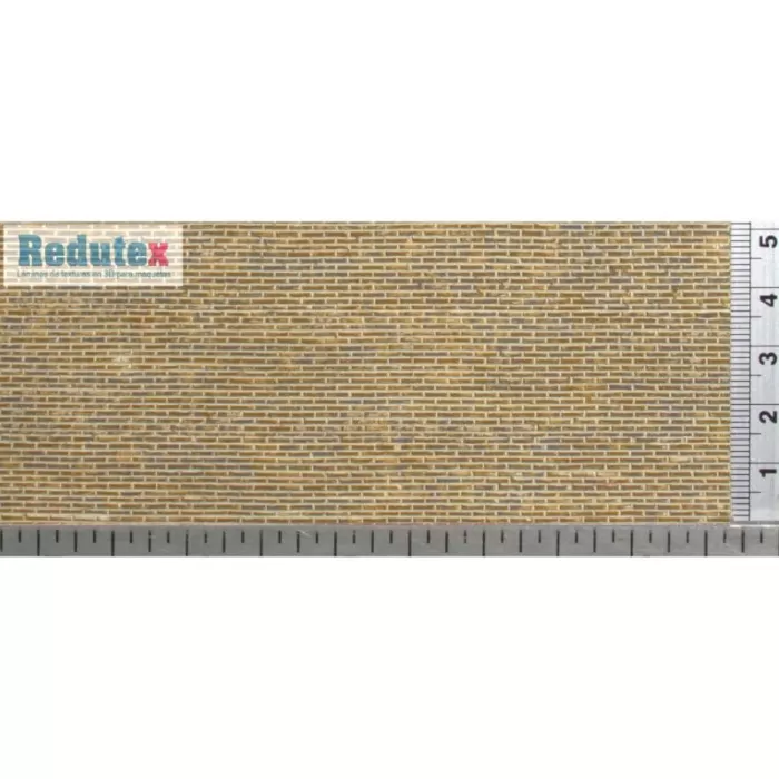 Brick Textured 3D Sheet OO Gauge Old Brick Plain Bond Beige 064LV121
