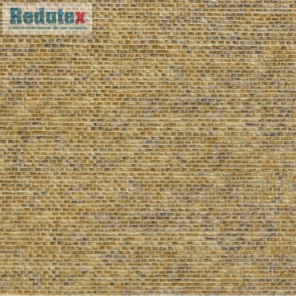 Brick Textured 3D Sheet OO Gauge Old Brick Stretcher Bond Beige Scale 1:64