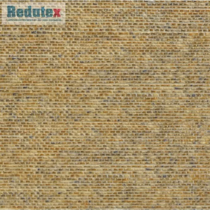 Brick Textured 3D Sheet OO Gauge Old Brick Stretcher Bond Beige Scale 1:64