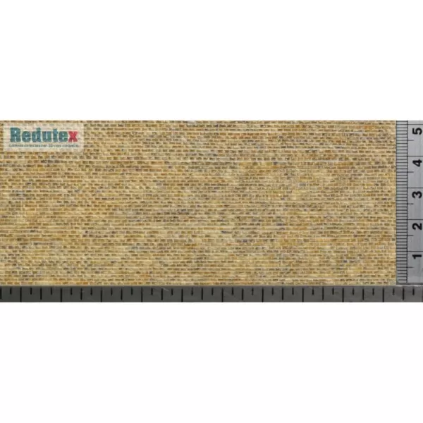 Brick Textured 3D Sheet OO Gauge Old Brick Stretcher Bond Beige Scale 1:64