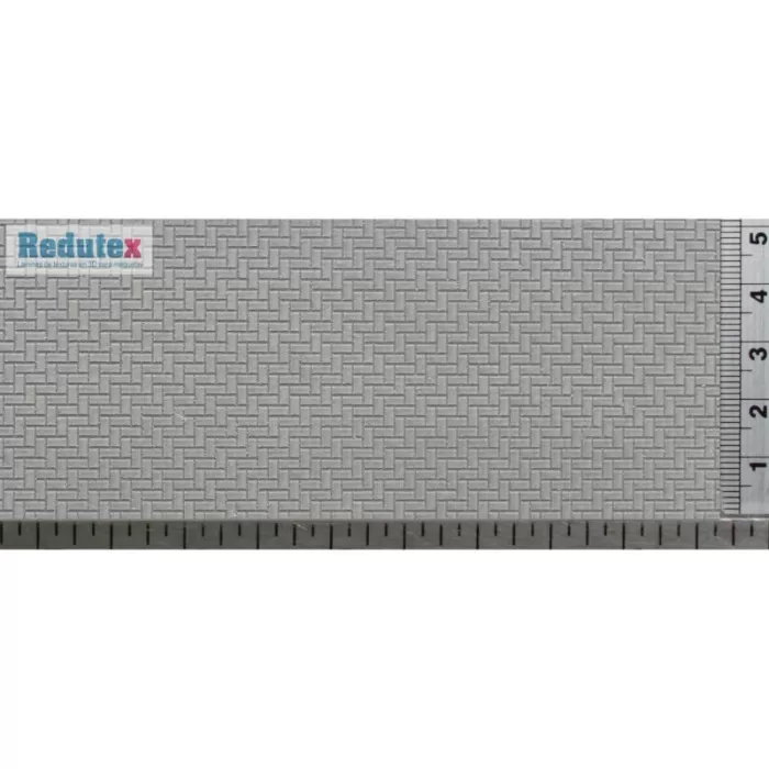 Herringbone Pavement Textured 3D Sheet OO Gauge Redutex 076AE111