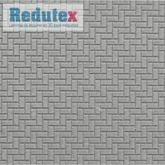 Herringbone Pavement Textured 3D Sheet OO Gauge Redutex 076AE111