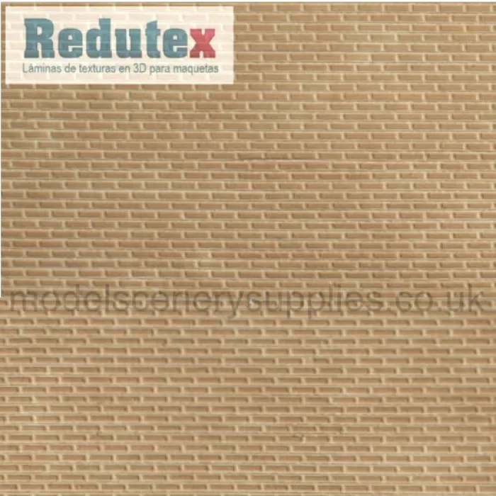 Brick Textured 3D Sheet OO Gauge Beige Scale 1:76