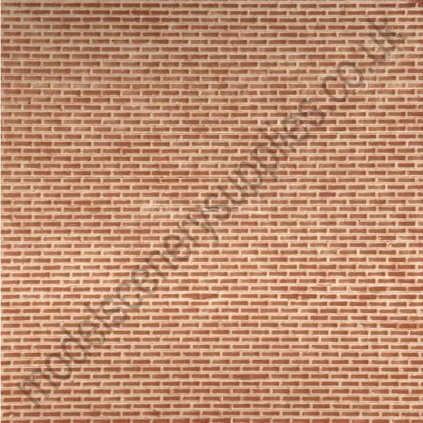 Brick Textured 3D Sheet OO Gauge Plain Bond Brick Scale 1:76