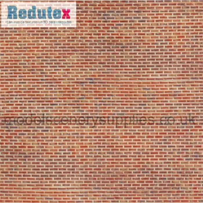 Brick Textured 3D Sheet OO Gauge Old Brick Plain Bond Scale 1:76