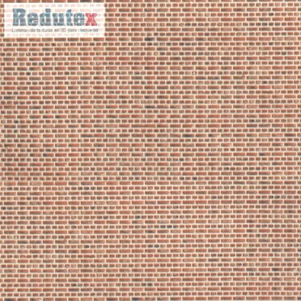 Brick Textured 3D Sheet OO Gauge Engineering Red Brick Scale 1:76 Redutex 076LD822